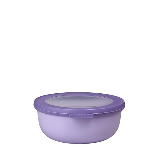 Mepal - Multi Bowl Cirqula Round - Vorratsdose mit Deckel - Geeignet als Luftdichte Aufbewahrungsbox für den Kühlschrank, Mikrowellengeschirr & als Frischhaltedosen - 750 ml - Nordic Lilac