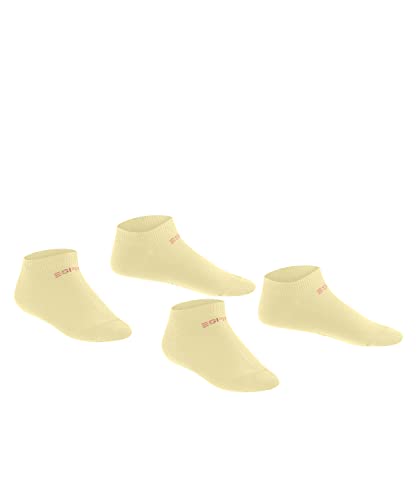 ESPRIT Unisex Kinder Sneakersocken Foot Logo 2-Pack, Biologische Baumwolle, 2 Paar, Gelb (Margherita 1262), 35-38