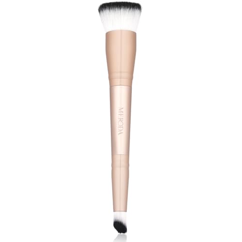 MERODA® Duo Foundation & Concealer Pinsel [2-IN-1] - Foundation & Concealer Brush - Doppelseitiger Make Up Pinsel - Multifunktionaler Schminkpinsel - Verblender Pinsel Make Up - Blending Brush Face