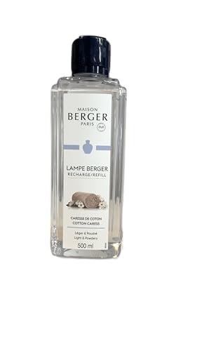 Maison Berger - Lampe Berger Refill Caresse de Coton - gebrauchsfertig - Parfümiert und reinigt - Feine, gleichmäßige und langanhaltende Wirkung - 500ml