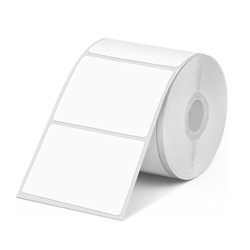 PM220 Etikettenhersteller-Band, 40x30 mm Angepasstes Etikettendruckpapier, Standard-Laminiertes Büro-Etikettierband-Ersatz, Thermo-Etikettenband für Zuhause, Büro, 1 Rolle mit 230 Stück (Weiß)