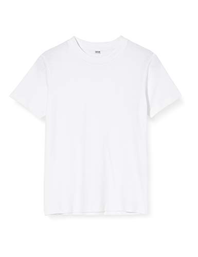 Build Your Brand Boys BY116-Kids Basic Tee T-Shirt, White, 122/128