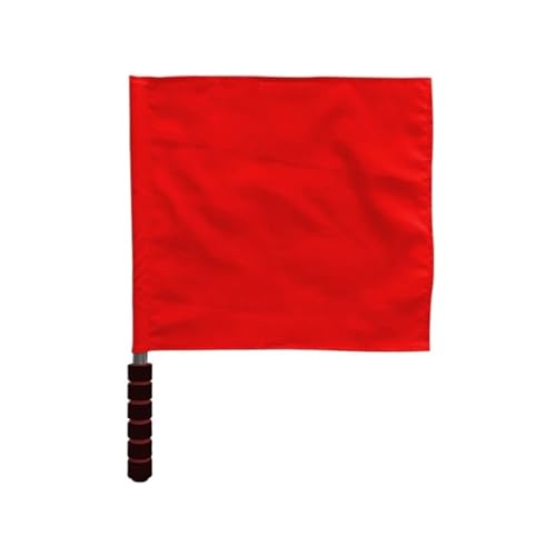 AYWTIUN Schiedsrichter Fahnen 32 x 36 cm Fußball-Fußball-Zubehör, die Schiedsrichter-Flagge, Fairplay-Sport-Fußballspiel, Linienrichter-Wimpelbanner, Randschnitt-Flagge(Red)