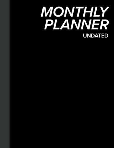 2 Year Undated Monthly Planner: Simple 24 Month Schedule Organizer with Blank Days & Months | Black Cover