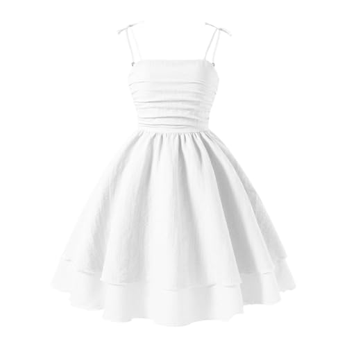 Sommerkleid Mädchen Freizeitkleider Strandkleid Teenager Lässiger Midikleid Lässig Midikleid Kurzarm Partykleid Prinzessin Kleid Kinderkleid 3-14 Jahre