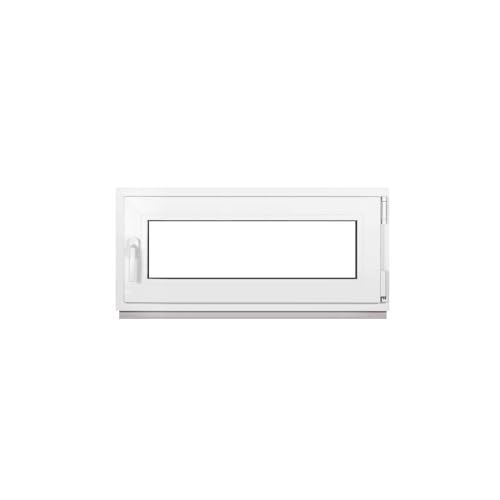 Framex Kellerfenster Fenster Kunststofffenster Weiß Breite x Höhe 110 x 45 cm (1100 x 450 mm) 2fach (32 mm) Dreh Kipp DIN Rechts - Premium - Alle Größen