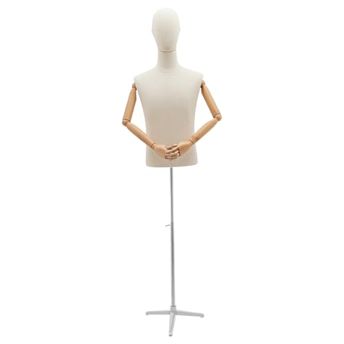 Männliche Kleiderform Metallständer mit Einstellbarer Höhe für Modeausstellung und Bekleidungspräsentation, Poseable Ständer für Bekleidungsgeschäfte und Schmuckläden