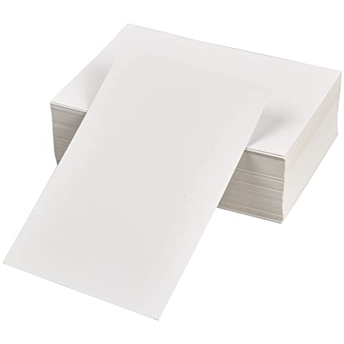 heavenlife 100 Blätter Blanko Karten A6, Papier Karten, Postkarten Natur Kraft 350 g/m², Leere Kraftkarton als Mitteilungs-Karte Grußkarte 15x10 cm für Graffiti, Geschenke, Breife (Weiß)