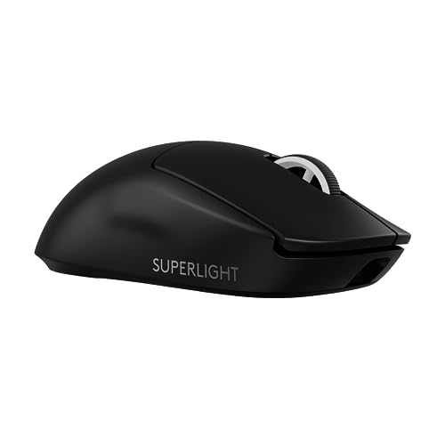 Logitech G PRO X Superlight 2 Lightspeed Kabellose Gaming-Maus, Lightweight, LIGHTFORCE Hybrid-Schalter, Hero 2 Sensor, 32.00DPI, 5 programmierbare Tasten, USB-C-Ladung, PC & Mac - Schwarz