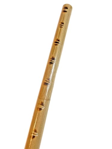 TEKKA BUDO Escrima Stick - Tiger Style - 65 cm - Stock Rattan geschliffen - Brandmuster