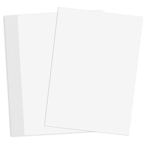 50 Blatt Kartonpapier A4, Weißer Dickes Papier A4 zum Drucken 250g/m², Tonkarton Papier, Weißes Druckerpapier für Einladungen, Menükarten, Hochzeit, Bedruckbar DIY kreativ Sein