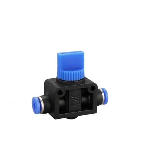 LTRAJUYNH 4 6 8 10 12mm Pneumatic Air Flow Control Valve Push to Fitting Manual Valve(HVFF-6mm)