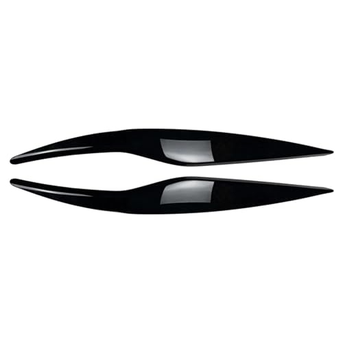 ZDPVK Autoscheinwerfer-Augenbraue Autoscheinwerfer Scheinwerfer Augenbrauen Augenlider Rahmenabdeckung Verkleidung, for Ford, for Fiesta MK6 2008-2012(Glossy Black)