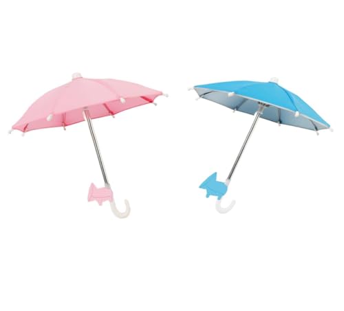 Handy Regenschirm,2 PCS Outdoor Handy Regenschirm Handy Schattenschirm Handy Sonnenschutz Phone Umbrella Handy Schirm Sonnenschirm für Handy Mini Regenschirm für Handy für Outdoor-Reisen (22*27cm)