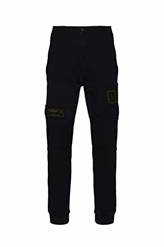 Aeronautica Militare Anti-G PF743 Herren-Hose, Bermudashorts, Sweatshirt, Cargohose, Schwarz , XL