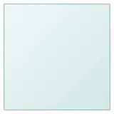 vidaXL Tischplatte Transparent 50x50 cm Hartglas