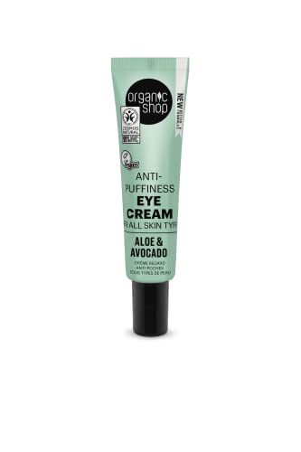 Organic Shop Anti-Schwellungen Augencreme für alle Hauttypen Avocado und Aloe (30ml)