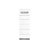 Original Falken 10er Pack Ordner-Rückenschild. Made in Germany. Etiketten 60 x 190 mm selbstklebend für 8 cm breite Ordner weiß