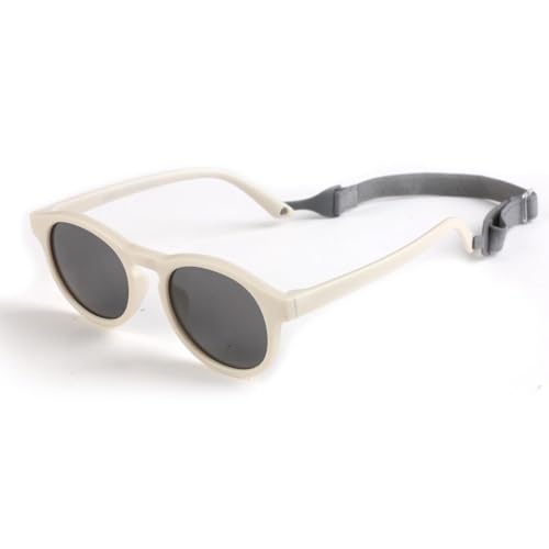 CAIHINIER Baby Sonnenbrille von 0-36 Monate,kinder sonnenbrillen Polarisierte mit Riemen Verstellbar für Kleinkinder, Outdoor UV400 Schutz Weicher Silikonrahmen Sport kleinkind sonnenbrille