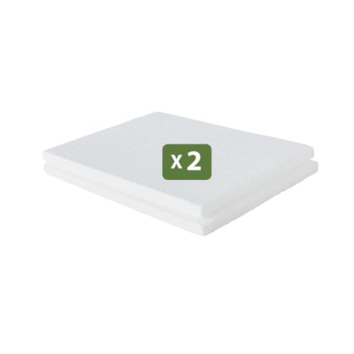 Pack and Move – Set mit 2 rechteckigen Styroporplatten 39,5 x 29,5 x 2 cm – Heimwerken, Modellbau, Kreation – Weiß – A4