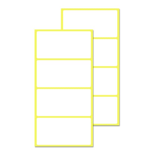 100 Stück, 80 x 40 mm, Aufkleber Etiketten Selbstklebend Klebeetiketten zum Beschriften - Weiß