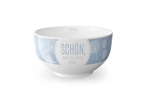 Lavida Geschenk Für Dich :-, Müslischale, Cerealien Schale, Porzellan, SCHÖN DASS ES DICH GIBT