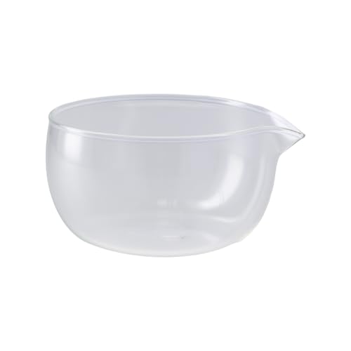 YILANJIN Saucenschale, 350 ml Matcha-Schale aus Glas mit Ausgießer, Glasschüssel Servierschalen Set für Dessert, Mini Salatschüssel Glas, Transparent Servierschalen mit Ausgießer für Dessert, Saucen