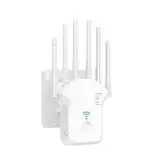 Anluomania WLAN Verstärker Repeater 1200Mbit/s, WLAN Repeater Dualband 5G/2,4GHz, WiFi Verstärker Mit LAN/WAN Port, WiFi Repeater mit WPS, 6 Antenne, WiFi Booster mit Repeater/Router/AP Modus