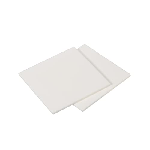 PATIKIL 2Stk Aluminiumoxid Keramik Blatt Viereckig Kühlkissen Isolierblatt Hohe Festigkeit für MOS Transistor 50x50x2mm(2x2x0.08")