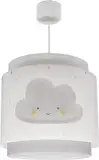 Dalber Lampe kinderzimmer, kinderlampe Pendelleuchte Hängelampe, Deckenleuchte Kinder, Deckenlampe kinderzimmer Baby Dreams Wolke Grau, 76012E, E27