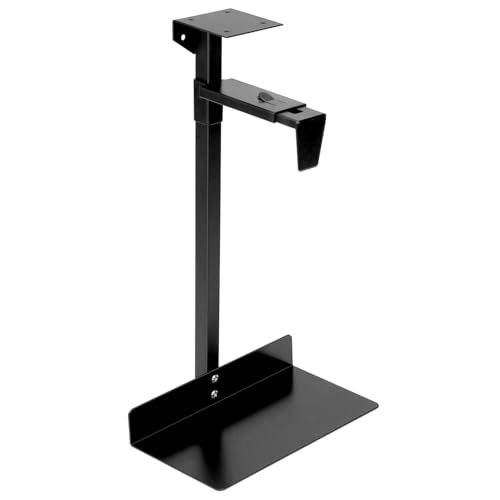 QWORK® PC Halterung unter Schreibtisch, verstellbare computergehäuse Halterung, pc wandhalterung, passend für verschiedene Gehäusegrößen