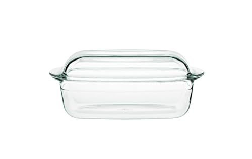 Gerlach 1760 Auflaufform 4,5 l Aus Hitzebeständigem Glas Borosilikatglas Mit Deckel Rechteckig 27 x 18 cm Für Backofen Gefrierfach Flow