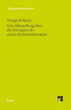 Eine Abhandlung über die Prinzipien der menschlichen Erkenntnis (Philosophische Bibliothek)