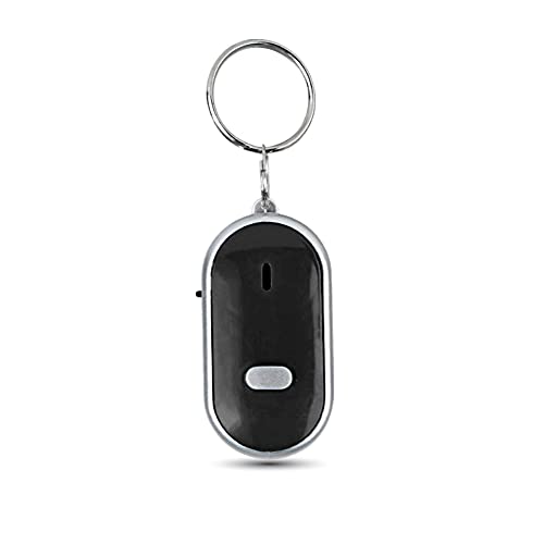 Schlüsselfinder mit pfeifen, Key Finder, Abs Material Whistle Trigger Sprachalarm Schlüsselverlust, Geldbörse, Kind, Pet Tracker(Schwarz)