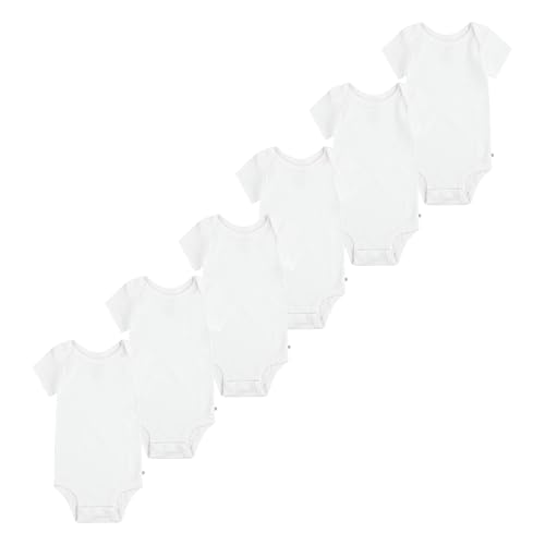 Huggies Little Hugs Unisex Baby Huggies Bodies Essentiel (6-Pack) Toddler Underwear Set, White, 6 Months (6er Pack)