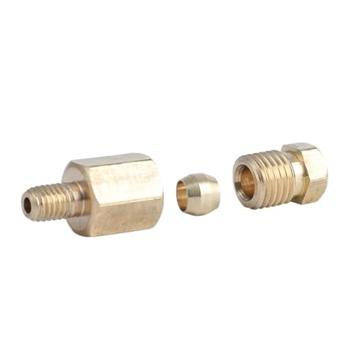 1pc M4 M5 M6 M8 1/8" 1/4" Male 4 6 8 mm Brass Compression Ferrule Tube Pipe Fitting BIANMTSW(M10x1mm To 4mm)