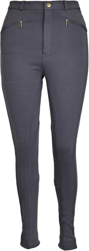 Discount Pet Accessories Jodhpurs Jods Reithose für Herren, weich, elastisch, Grau, 40 EU/76 cm