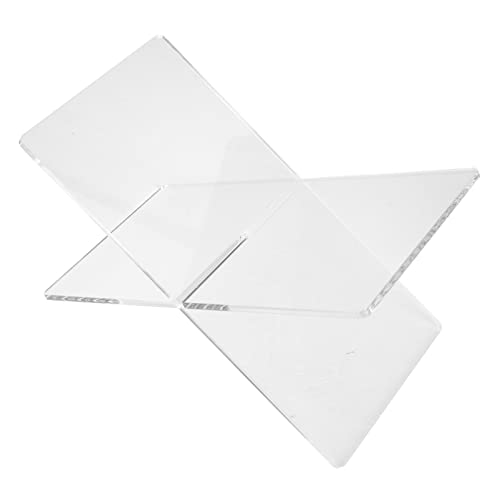 Garneck Acryl Buchständer Koran Halter X-Form - Transparenter Buchhalter Für Küche Und Büro Stabiler Leseständer Aus Hochwertigem Acryl Ideal Für Bücher Noten Und Rezepte