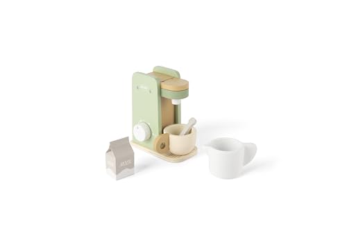 Dantoy - Kaffeemaschinen-Set aus Holz - Rollenspiel - Holzspielzeug - mit Zubehör - Alter 3+ Jahre