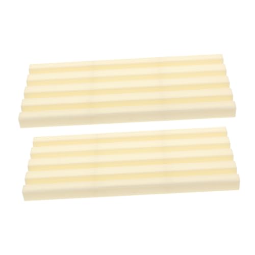 Abaodam 2 Stück Spielkarten Halterung Poker zubehör Dominoständer Desktop-Kartenregal Domino-Ständer Domino-Basisständer Domino-Haltergestelle Domino-Halterständer Plastik Beige