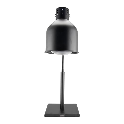 HENDI Wärmelampe, flexibler Arm, Inkl. bruchsicherer Infrarotlampe, zum Warmhalten von Speisen, Wärmestrahler, Speisenwärmer, E27 Fassung, 230V/250W, 586x268x(H)630mm, Eisen, schwarz