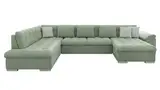 Mirjan24 Eckcouch Ecksofa Niko, Design Sofa Couch mit Schlaffunktion U-Sofa Große Farbauswahl Wohnlandschaft (Ecksofa Rechts, Uttario Ve. 2954 + Uttario Ve. 2954 + Evo 29)