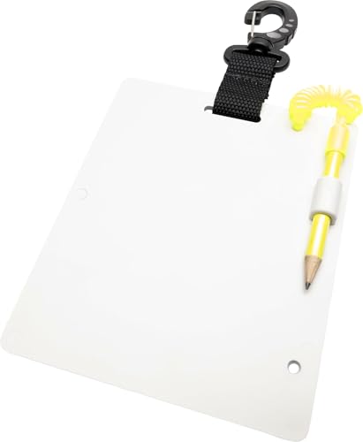 CRESSI Unisex-Adult Writing Slate 150x127mm S Wrist Board für die Unterwasserkommunikation, Weiß/Schwarz