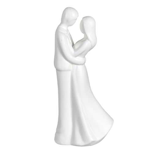 Ideen mit Herz | Deko-Figur Brautpaar 2 | Hochzeitspaar Keramik | Hochzeits-Geschenk | Hochzeits-Dekoration | 20,9 cm hoch