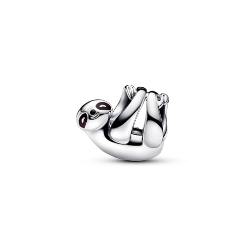 PANDORA Moments Hängendes Faultier Charm aus Sterling Silber, Kompatibel Moments Armbändern, 793331C01