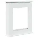 vidaXL Kaminumrandung, Dekorative Kaminkonsole, Kaminsims Dekokamin für Wohnzimmer, Kaminattrappe Kaminverkleidung, Weiß Holzwerkstoff