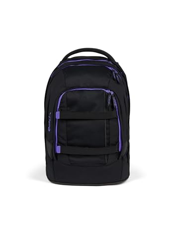 satch pack Schulrucksack ab 5. Klasse ergonomisch 30L Stauraum standfest Organisationstalent Purple Phantom - Schwarz