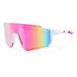 DUOCIYUAN Schnelle Brille Rave,Fahrradbrille Sonnenbrille für Jungen Mädchen Sportbrille UV400 Schutz Teens Rennrad Brille Winddicht,für Jugendliche Kinder Radfahren Laufen Baseball