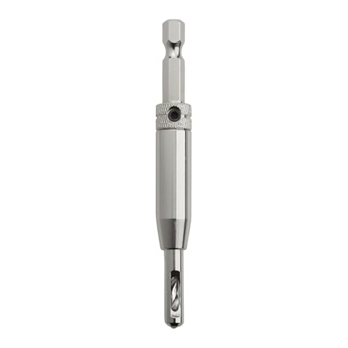SOTECH Zentrierbohrer Ø 2,7 mm HSS4241 Stahl mit Sechskantschaft Scharnier Bohrhilfe mit gefederter Führungshülse zum Vorbohren von Schrauben mit 3,5 mm Durchmesser