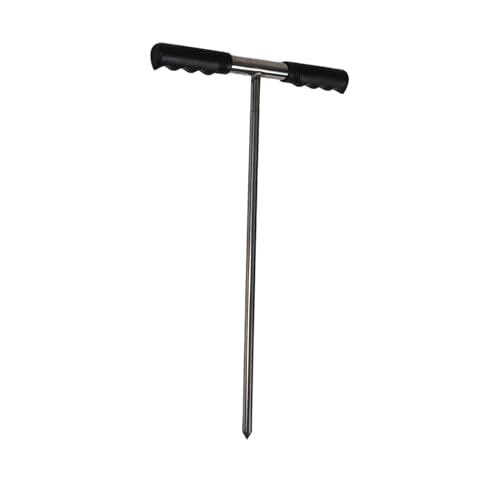 Bodensonde, Bodenprobe Sonde, Bodenprobensonden mit T Griff, 81-122 cm Einstellbare Höhe Edelstahl Bodenprobenahme Testgerät Bodentest Kits für Bodenprobenahme, Pflanzenpflege, Garten, Bauernhof